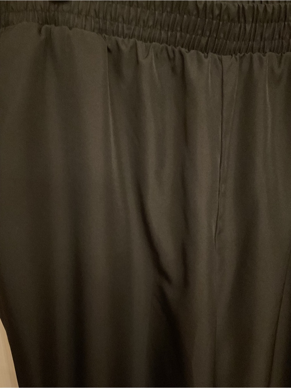 Woman Within Black Dress Pants with Bright Sheen 24W Elastic Waist - Picture 6 of 9